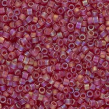 Miyuki delica Beads 11/0 - Matted transparent dark cranberry ab DB-867